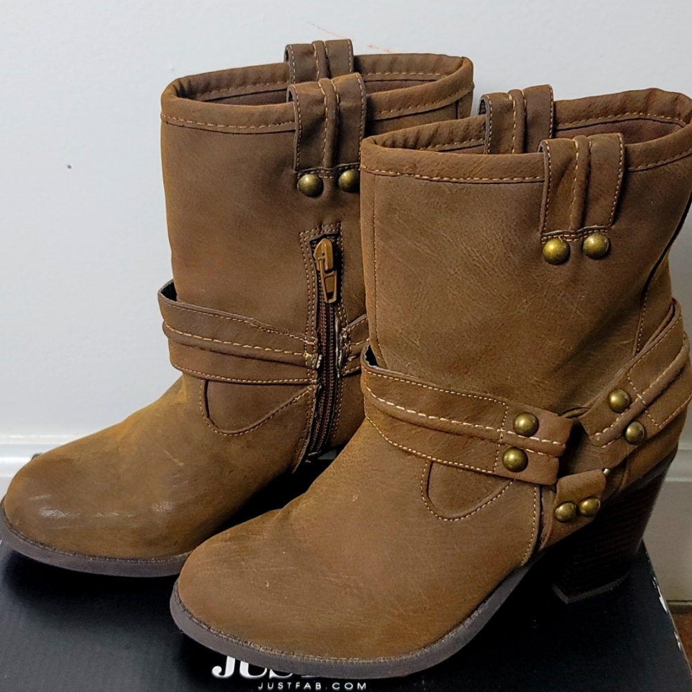 Brown Jusfab Everett boot size 7